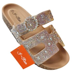 hermosas sandalias con brillo